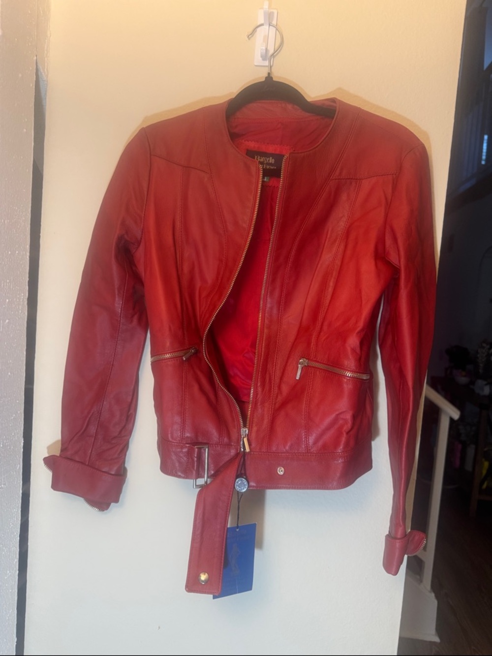 Red Leather Jacket - Women